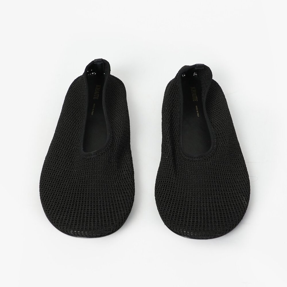 KHAITE 2024 The Maiden Mesh Black Ballet Flats Size 38 8